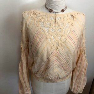 Free People lace cotton top